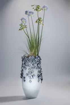 KARE Design Vaso Butterflies Blu Chiaro 50cm - KARE> Vasi