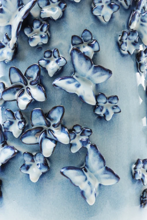 KARE Design Vaso Butterflies Blu Chiaro 50cm - KARE> Vasi