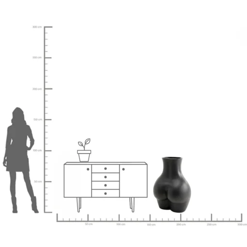 KARE Design Vaso da terra Donna nero 90cm - KARE> Vasi