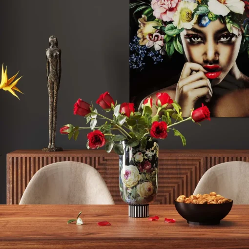 KARE Design Vaso decorativo Rose Magic nero 27cm - KARE> Vasi