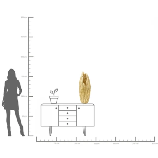 KARE Design Vaso Feathers Oro 80 - KARE> Vasi
