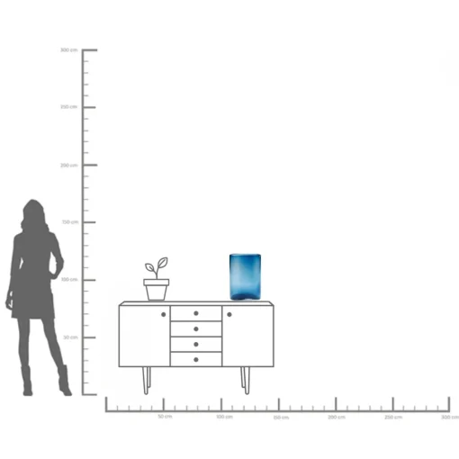 KARE Design Vaso Grazioso Blu 40cm - KARE> Vasi