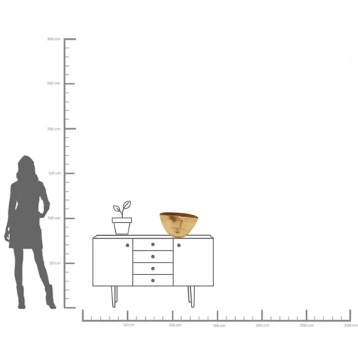KARE Design Vaso Half Face oro 46cm - KARE> Vasi