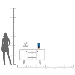 KARE Design Vaso Lumi Blu 31cm - KARE> Vasi