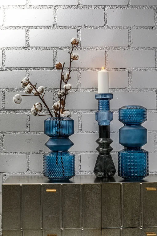 KARE Design VASO MARVELOUS DUO BLU 42CM - KARE> Vasi