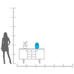 KARE Design Vaso Origami blu 35cm - KARE> Vasi