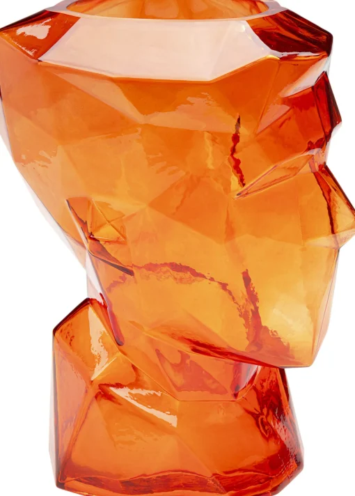 KARE Design Vaso Prisma Face Arancione 30cm - KARE> Vasi