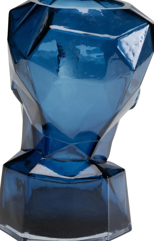 KARE Design Vaso Prisma Face Blu 30cm - KARE> Vasi
