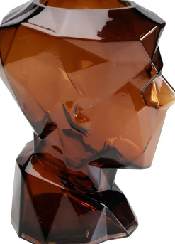 KARE Design Vaso Prisma Face Marrone 30cm - KARE> Vasi