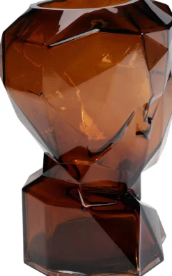KARE Design Vaso Prisma Face Marrone 30cm - KARE> Vasi