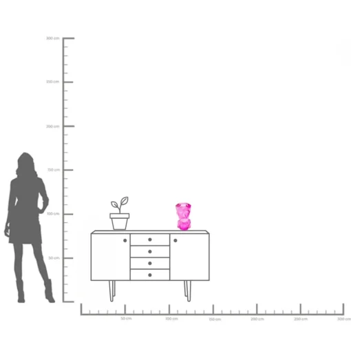 KARE Design Vaso Prisma Face rosa 30cm - KARE> Vasi
