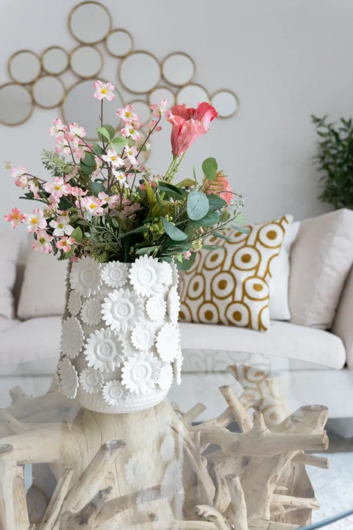 KARE Design Vaso Sunflowers bianco 30cm - KARE> Vasi
